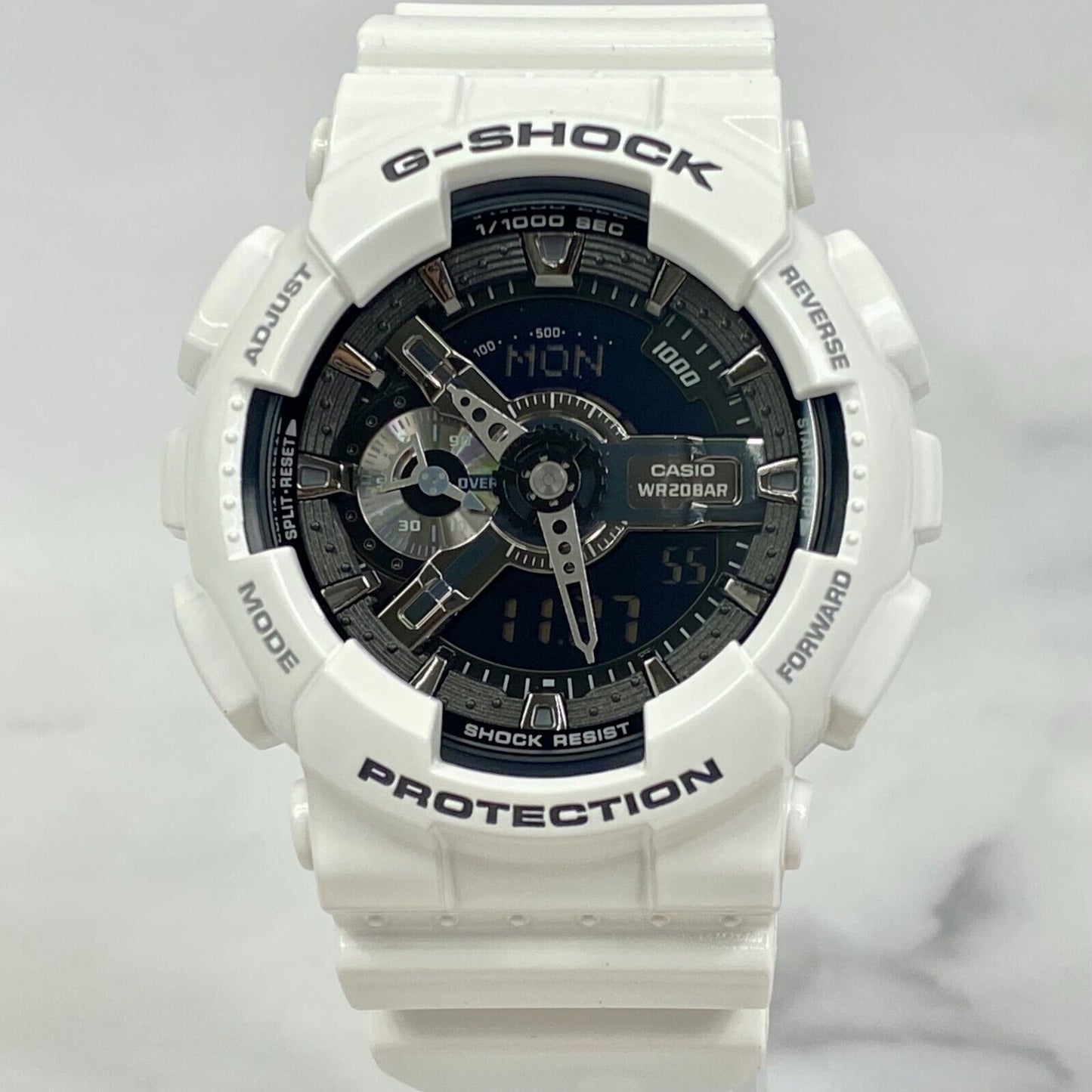 CASIO G-Shock GA-110GW-7AJF White Black Quartz Analog Digital Mens Watch New