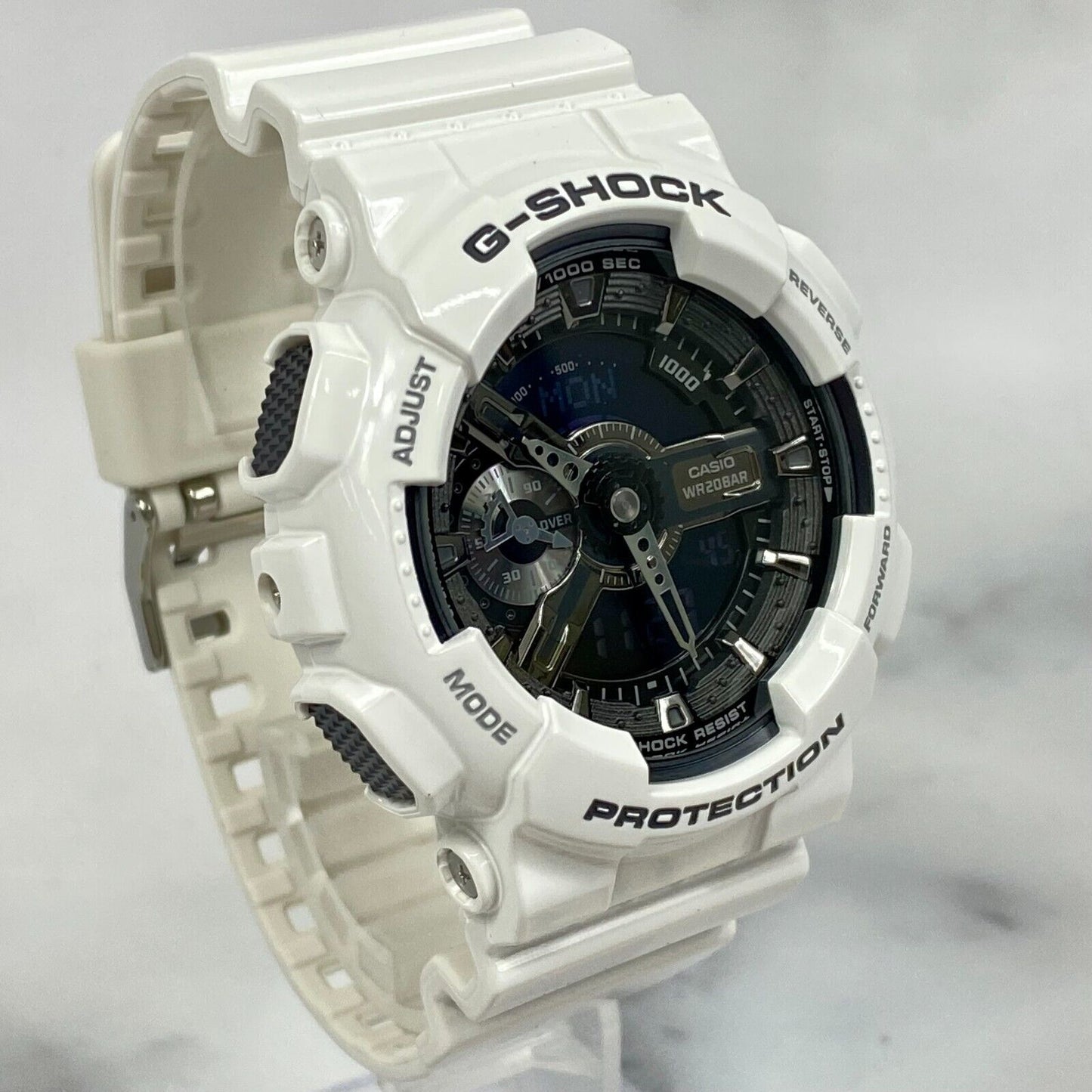 CASIO G-Shock GA-110GW-7AJF White Black Quartz Analog Digital Mens Watch New