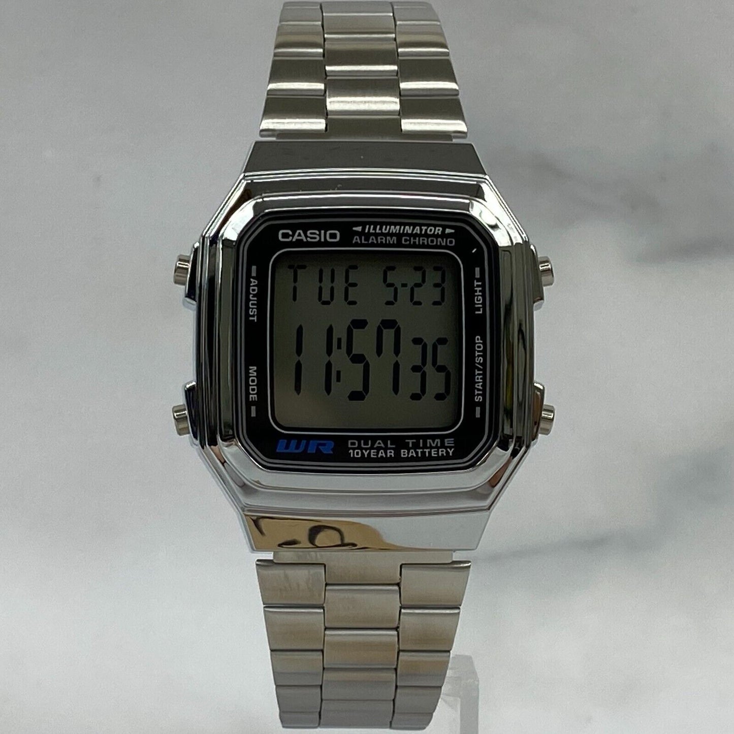 CASiO A178WA-1AJH Casio Collection Digital Mens Watch Silver From Japan New