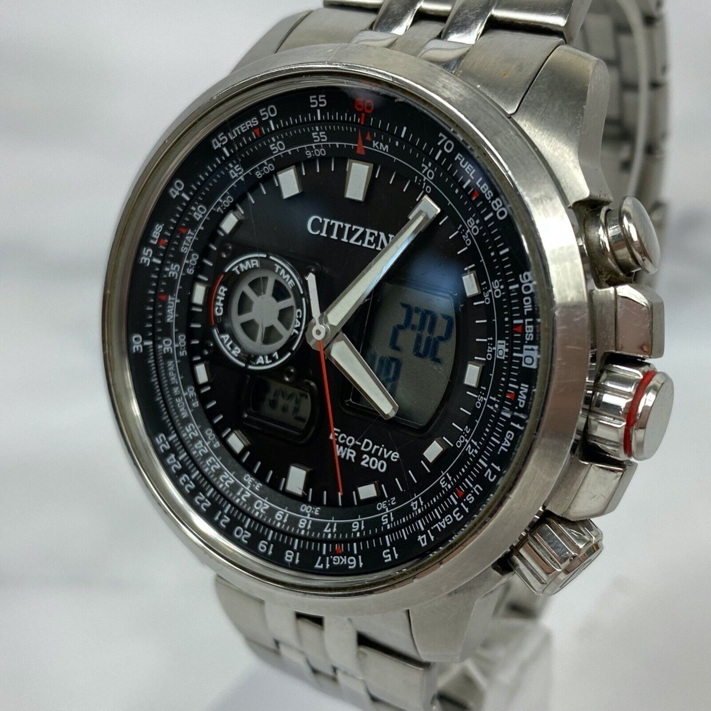 CITIZEN promaster ECO DLIVE U200-R005634 Pilot Mens Watch Vintage Excellent